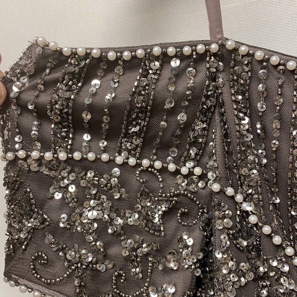 Adrianna Papell plus size off shoulder gown - Picture 11 of 13